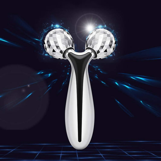 3D Facial Roller with dual-ball design for a soothing skincare experience and sculpted appearance.
